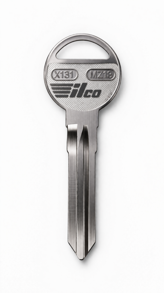 Basic metal key with no chip. Quick and affordable duplication.